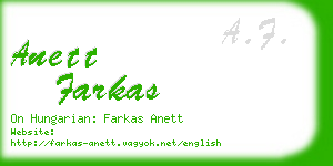 anett farkas business card